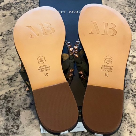 MATT BERNSON DESIGNER BLACK SANDALS SIZE 10 - Picture 3 of 4